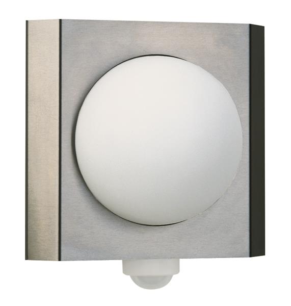 Wandleuchte Typ Nr. 6127 - Edelstahl, mit BWM, für 1 x Lampe, E27