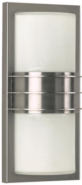 Wand- und Deckenleuchte Typ Nr. 6131 - Edelstahl, für 2 x Lampe, E27