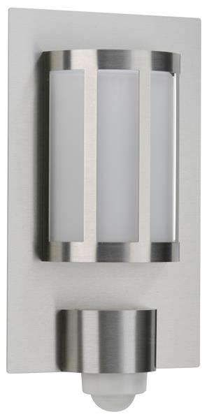 Wandleuchte Typ Nr. 6141 - Edelstahl, mit BWM, für 1 x Lampe, E27