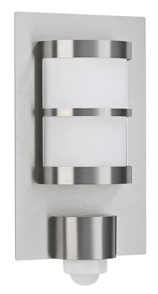 Wandleuchte Typ Nr. 6144 - Edelstahl, mit BWM, für 1 x Lampe, E27