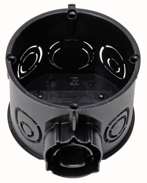Gerätedose, Unterputz, Geräteschraubenabstand: 60mm, Tiefe: 45mm, Farbe: schwarz