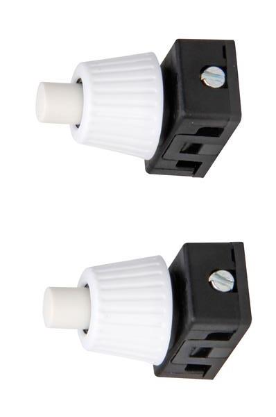 Einbau-Druckschalter, 1-polig, Ausschalter, für 10mm Loch, Inhalt: 2 Stück