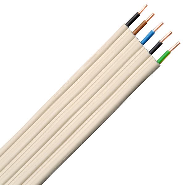 Stegleitung NYIFY 5x1,5mm², 5-adrig, 10m Ring, Farbe: grau Stegleitung NYIFY 5x1,5mm², 5-adrig, 10m Ring, Farbe: grau