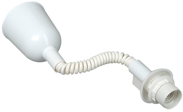 Leuchten-Zugpendel, Baldachin mit Zugentlastung, Spiralkordel ausziehbar ca. 40 Leuchten-Zugpendel, Baldachin mit Zugentlastung, Spiralkordel ausziehbar ca. 40