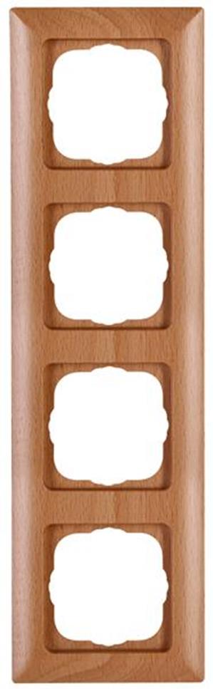 MILANO - Abdeckrahmen 4-fach, Farbe: buche MILANO - Abdeckrahmen 4-fach, Farbe: buche