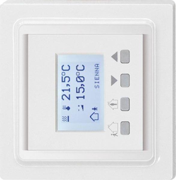 Eltako Powerline-Temperaturregler PL-SAMTEMP mit Display weiss 50x50mm Eltako Powerline-Temperaturregler PL-SAMTEMP mit Display weiss 50x50mm