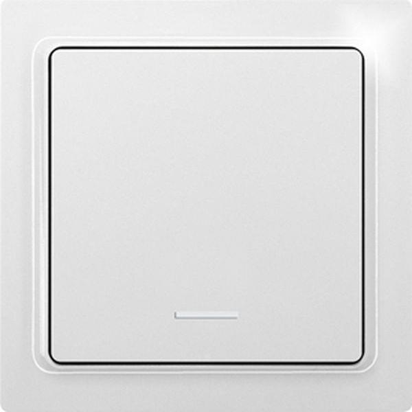 Eltako Funk-Taster F1T55E-wg 1-Kanal reinweiß gl E-Design