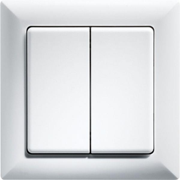 Eltako Funk-Taster FT55H-wg FoH-weiß glänzend mit Wippe