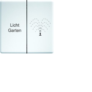 Doppelwippe für Bus-Flachtaster E-Design reinweiß glänzend