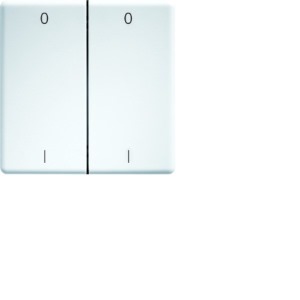 Doppelwippe für Bustaster E-Design reinweiß glänzend