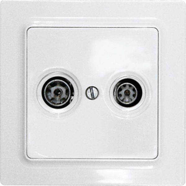 Eltako TV/RF-Abdeckung TV55E/2-wg reinweiss glänzend