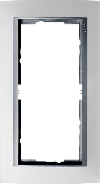 Gira Abdeckrahmen 2f o.M. Zwischenrahmen F Alu Gira Event Opak Weiß