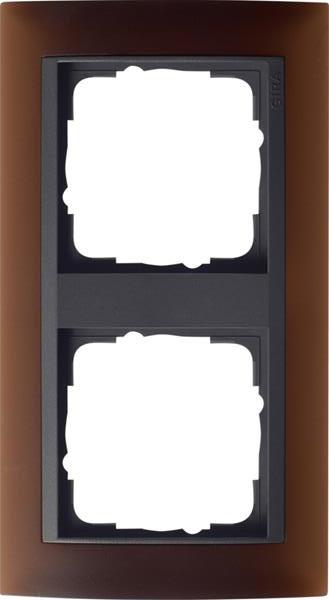 Gira Abdeckrahmen 2f Zwischenrahmen AN Gira Event Opak Dklbraun