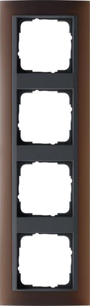 Gira Abdeckrahmen 4f Zwischenrahmen AN Gira Event Opak Dklbraun