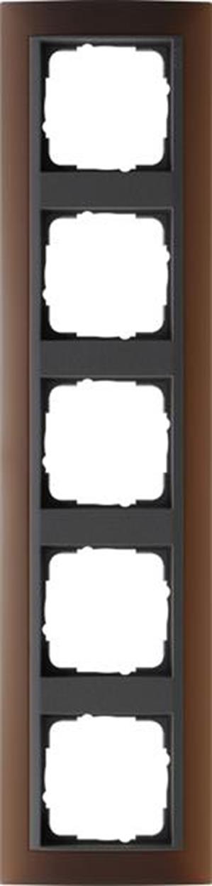 Gira Abdeckrahmen 5f Zwischenrahmen AN Gira Event Opak Dklbraun