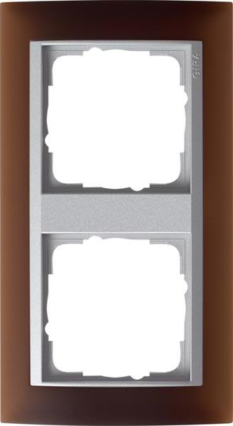 Gira Abdeckrahmen 2f Zwischenrahmen F Alu Gira Event Opak Dklbraun