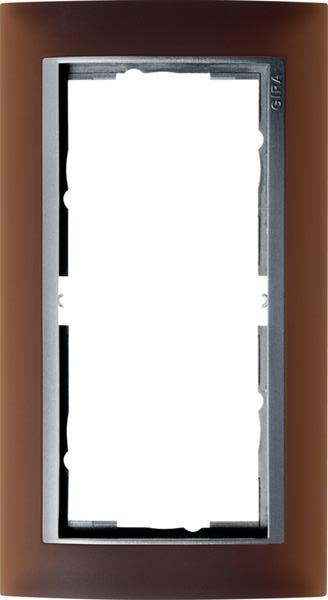 Gira Abdeckrahmen 2f o.M. Zwischenrahmen F Alu Gira Event Opak Dklbraun