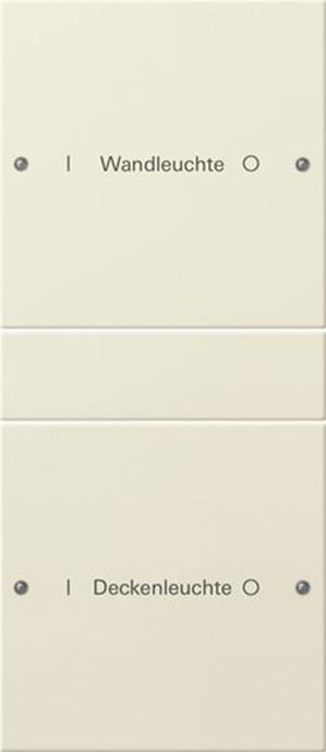 Gira Wippenset 2f (1+1) beschr. System 55 Cremeweiß(lack.)