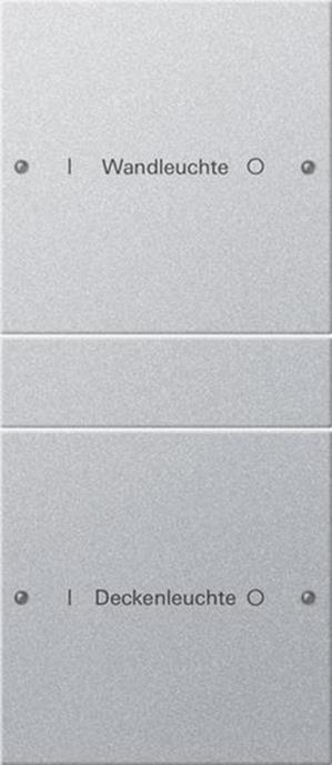 Gira Wippenset 2f (1+1) beschr. System 55 F Alu(lack.)