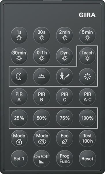 Gira IR-Fernbedienung PIR 1 Zubehör