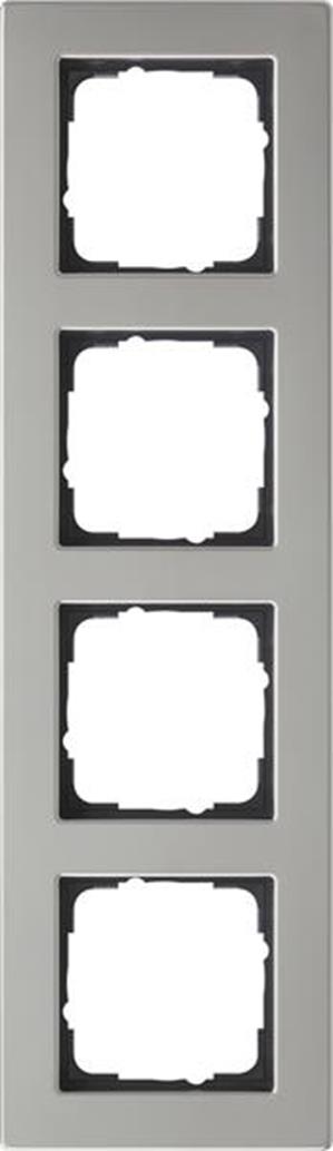 Gira Abdeckrahmen 4f flach Gira E2 Edelstahl