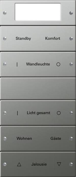 Gira Wippenset 5f Plus (2+3) beschr. System 55 Edelstahl