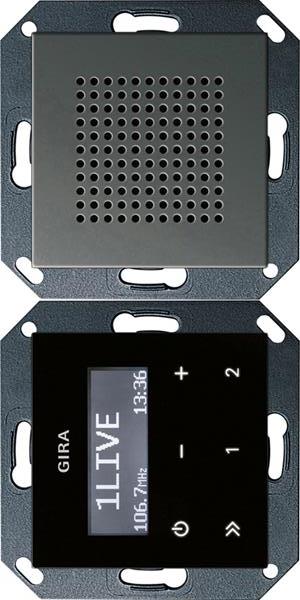 Gira UP-Radio RDS Lautsprecher System 55 Edelstahl