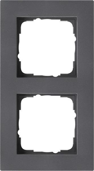 Gira Abdeckrahmen 2f flach Gira E2 Anthrazit