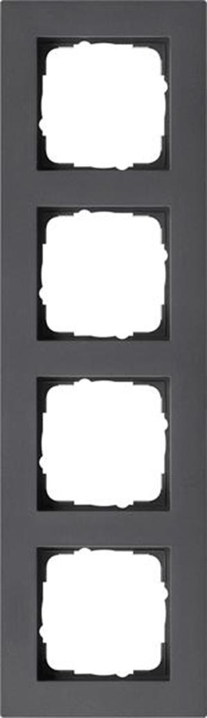 Gira Abdeckrahmen 4f flach Gira E2 Anthrazit