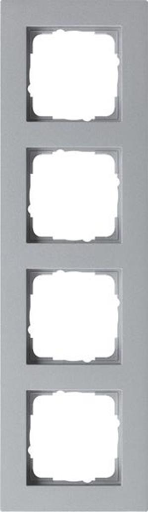 Gira Abdeckrahmen 4f flach Gira E2 F Alu