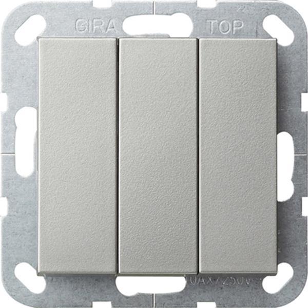 Gira Wipptaster BS 3f Schließer System 55 Edelstahl(lack.)