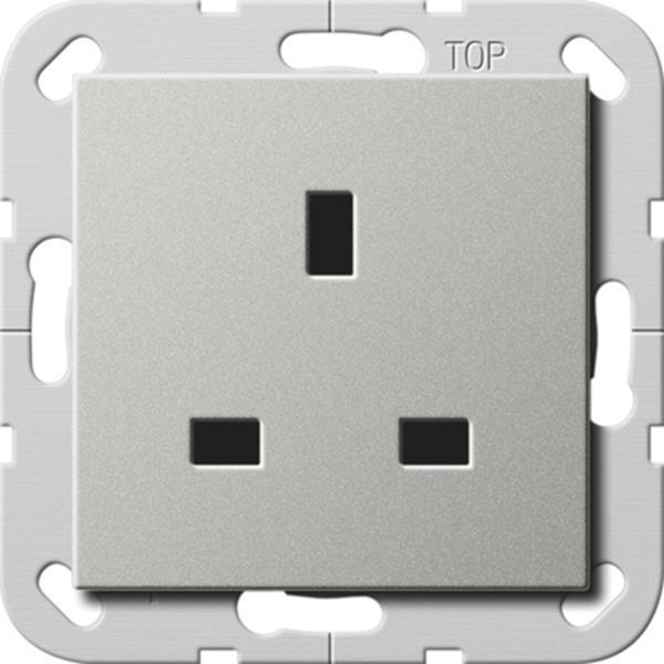 Gira Steckdose BS 13 A SH System 55 Edelstahl(lack.)