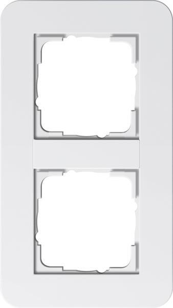 Gira Abdeckrahmen 2f Gira E3 Reinweiß/Reinweiß