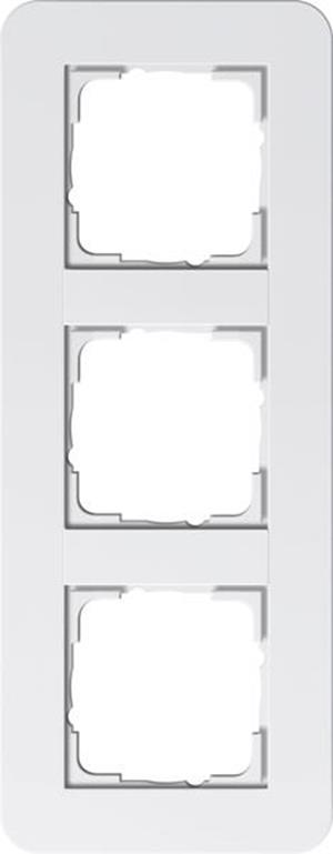 Gira Abdeckrahmen 3f Gira E3 Reinweiß/Reinweiß