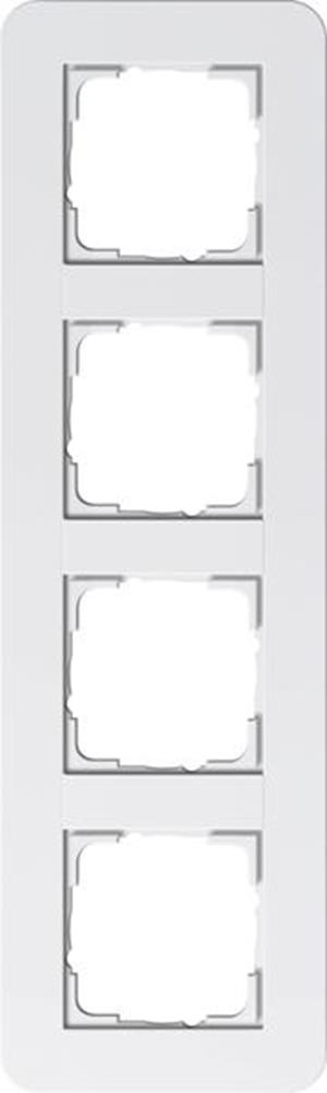 Gira Abdeckrahmen 4f Gira E3 Reinweiß/Reinweiß