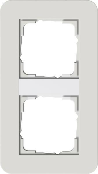 Gira Abdeckrahmen 2f Gira E3 Hellgrau/Reinweiß