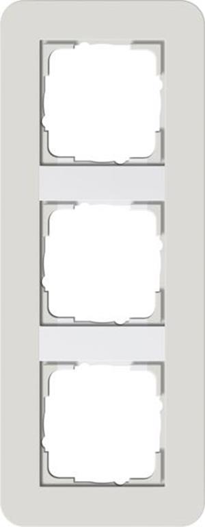 Gira Abdeckrahmen 3f Gira E3 Hellgrau/Reinweiß
