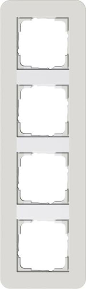 Gira Abdeckrahmen 4f Gira E3 Hellgrau/Reinweiß