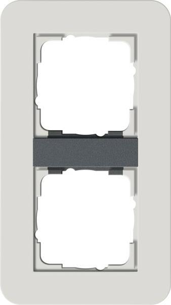 Gira Abdeckrahmen 2f Gira E3 Hellgrau/Anthrazit