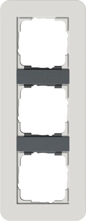 Gira Abdeckrahmen 3f Gira E3 Hellgrau/Anthrazit