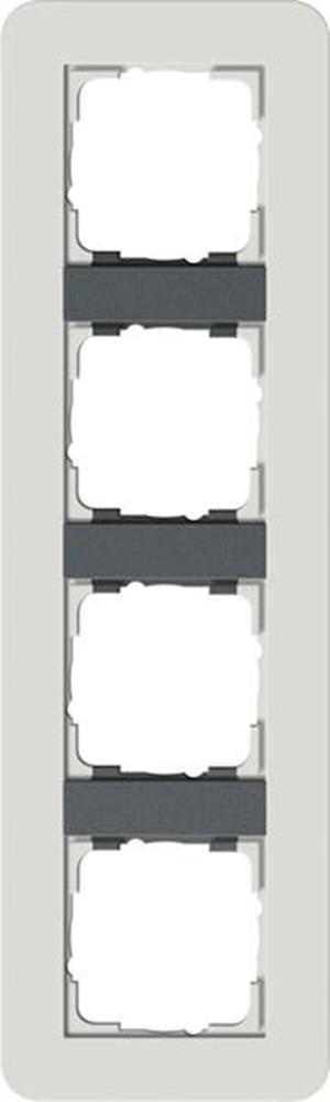 Gira Abdeckrahmen 4f Gira E3 Hellgrau/Anthrazit