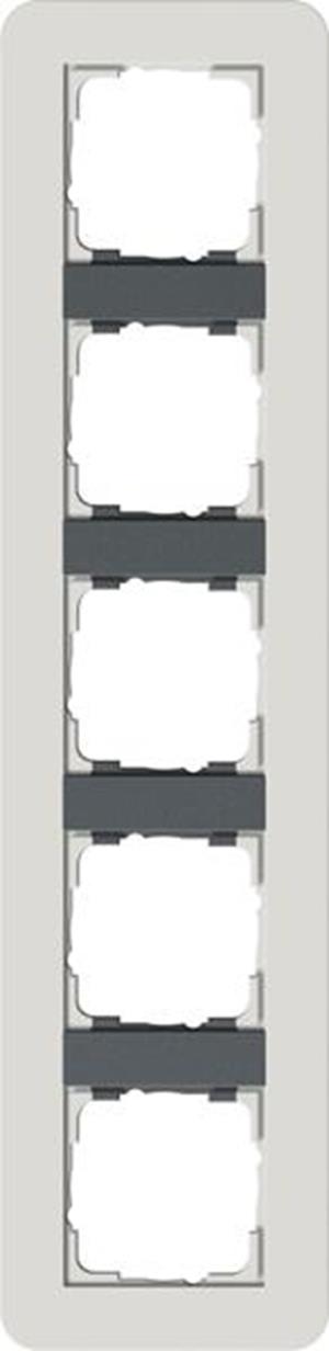 Gira Abdeckrahmen 5f Gira E3 Hellgrau/Anthrazit
