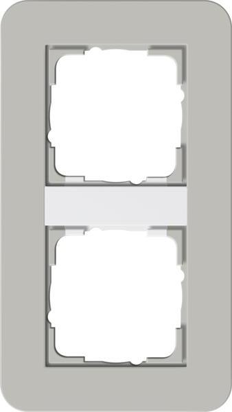 Gira Abdeckrahmen 2f Gira E3 Grau/Reinweiß