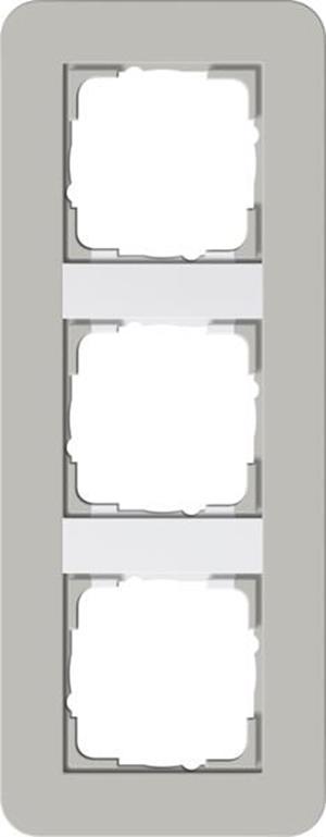 Gira Abdeckrahmen 3f Gira E3 Grau/Reinweiß