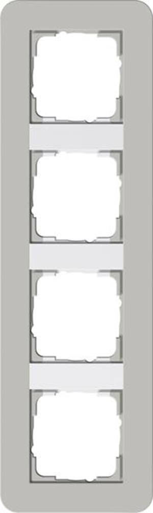 Gira Abdeckrahmen 4f Gira E3 Grau/Reinweiß