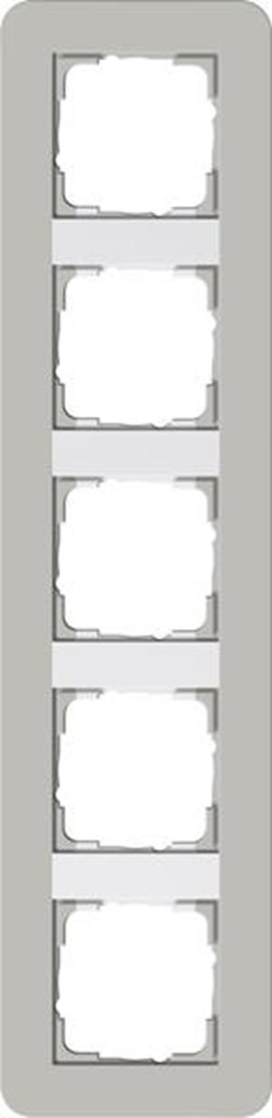 Gira Abdeckrahmen 5f Gira E3 Grau/Reinweiß