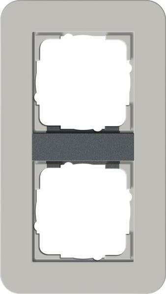 Gira Abdeckrahmen 2f Gira E3 Grau/Anthrazit