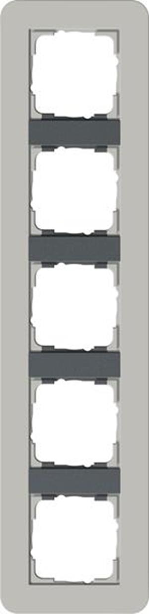 Gira Abdeckrahmen 5f Gira E3 Grau/Anthrazit
