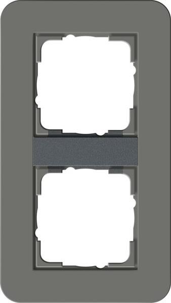 Gira Abdeckrahmen 2f Gira E3 Dklgrau/Anthrazit