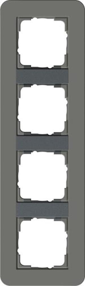 Gira Abdeckrahmen 4f Gira E3 Dklgrau/Anthrazit